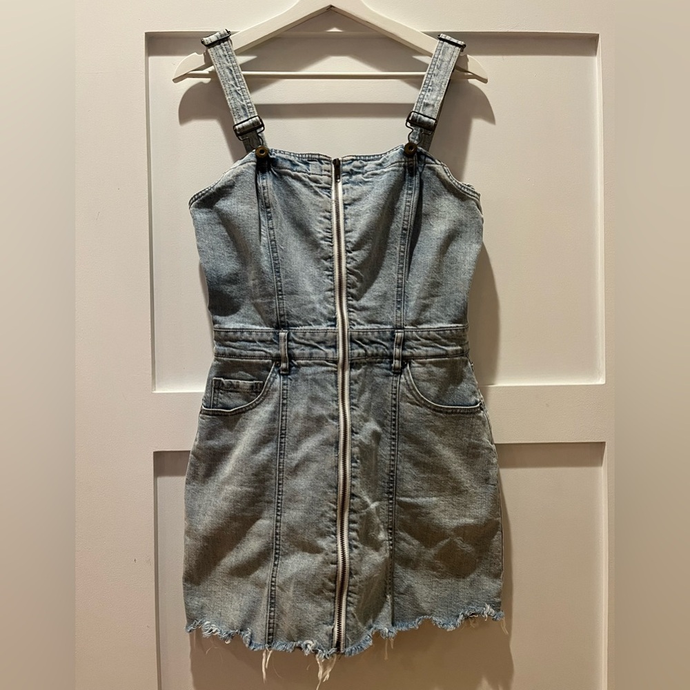 Pistola Light Blue Denim Zip Dress